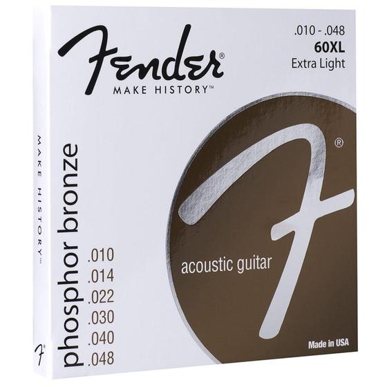 Imagem de Encordoamento para Violão Aço 0.10 60XL Bronze Fosforoso - Fender - Fender