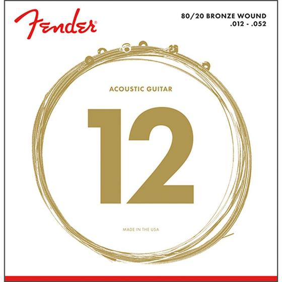 Encordoamento para Violao Aco .012 .052 Fender Tensao Leve Bronze 70L Menor preço em Encordoamento para Violao Aco .012 .052 Fender Tensao Leve Bronze 70L