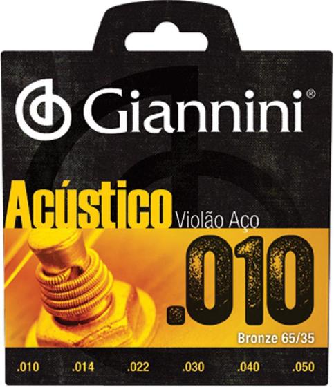 Imagem de Encordoamento para violão aço acústico .010  bronze geswam - GIANNINI