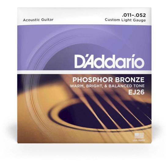 Imagem de Encordoamento Para Violão D Addario EJ26 Bronze Fosforoso .011 F002