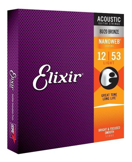 Imagem de Encordoamento Para Violão Elixir .012 Bronze Nanoweb 11052