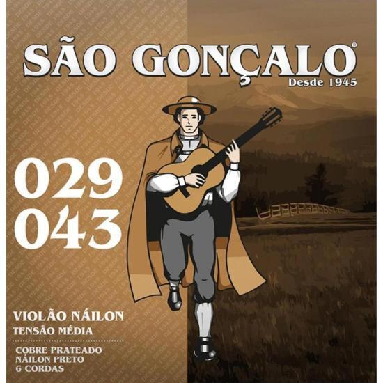 Imagem de Encordoamento Para Violão Nylon Preto São Gonçalo