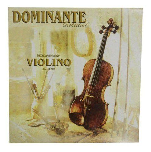 Imagem de Encordoamento para violino dominante 4/4 e 3/4 com bolinha  jogo de corda tensão média