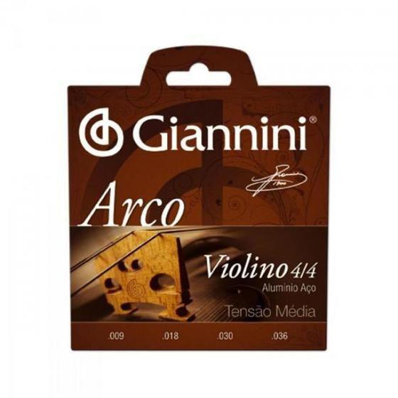 Imagem de Encordoamento Para Violino GEAVVA Série Arco Aço Médio GIANN - Giannini