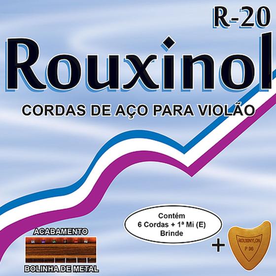 Imagem de Encordoamento R20 Rouxinol Violão Aço C/ Bolinha Original