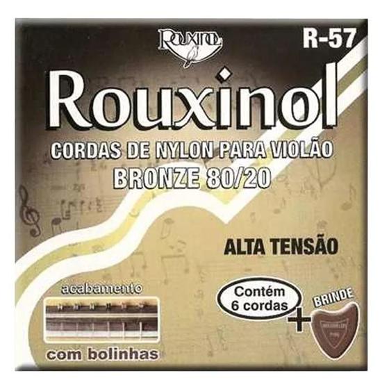 Imagem de Encordoamento Rouxinol Violão Nylon Alta Tensão R57