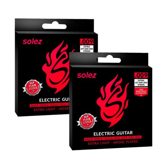 Imagem de Encordoamento Solez Guitarra C/ 2 09 Slg9 Kit