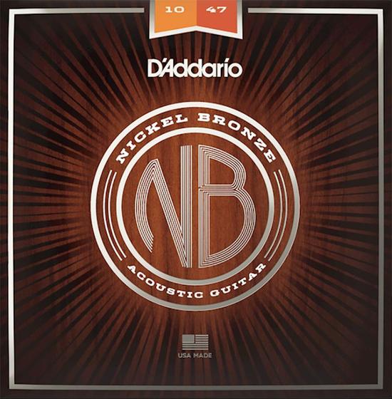 Imagem de Encordoamento Violao Aco 010 DAddario Nickel Bronze NB1047