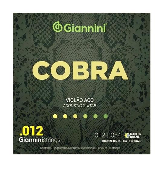 Imagem de Encordoamento Violão Aço 012 Cobra Giannini