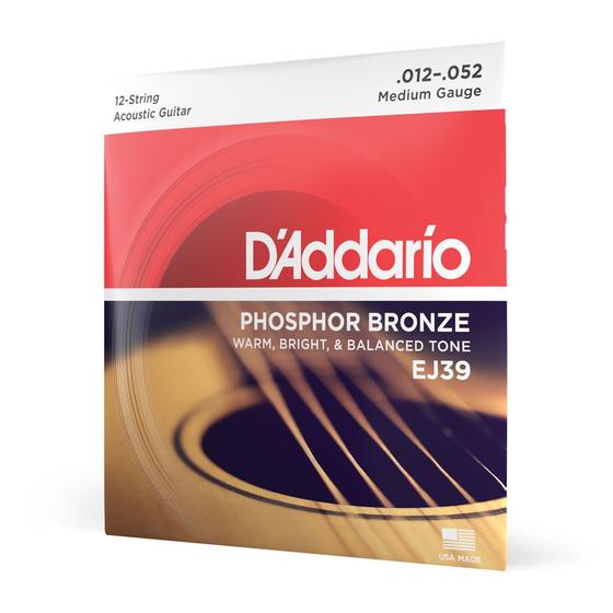 Imagem de Encordoamento Violão Aço 12C 12-52 D Addario Phosphor EJ39