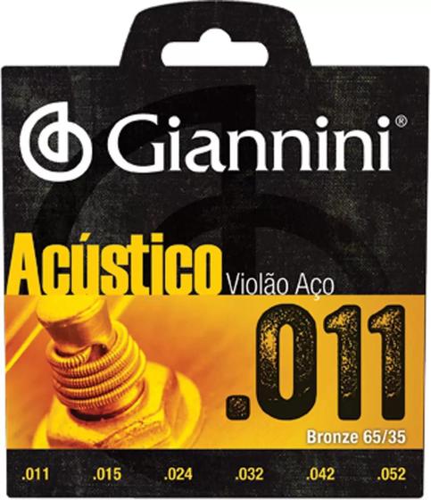 Imagem de Encordoamento Violão Aço Giannini Acústico 011