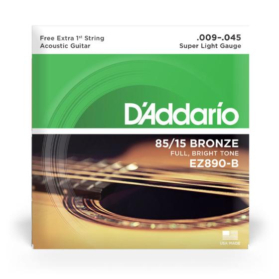 Imagem de Encordoamento Violão D'Addario EZ890-B 09/45 Aço Bronze