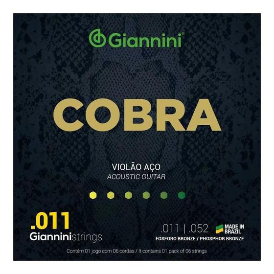 Imagem de Encordoamento violao giannini geeflkf bronze fosforo 0.011 - i-4 / 2