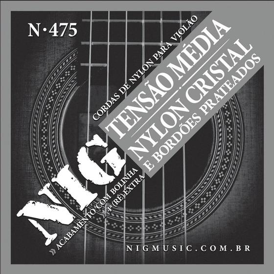 Encordoamento Violao NIG N-475 Nylon Cristal - Tensao Media Menor preço em Encordoamento Violao NIG N-475 Nylon Cristal - Tensao Media