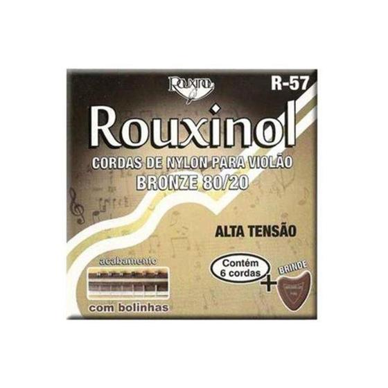 Imagem de Encordoamento Violão Nylon/Bronze Tensão Alta R57 C/ Bolinha - Rouxinol