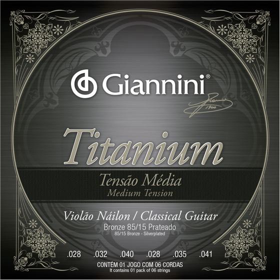 Imagem de Encordoamento Violão Nylon Giannini Titanium Média GENWTM