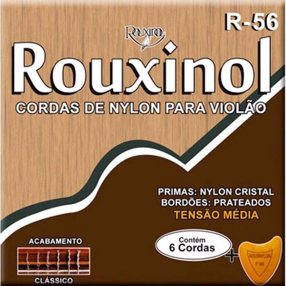 Imagem de Encordoamento Violao Rouxinol R-56 Nylon Cristal - Tensao Media