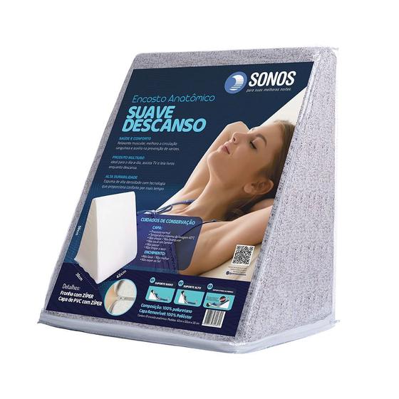 Encosto Anatômico Sonos Suave Descanso 50x42x30cm Branco Menor preço em Encosto Anatômico Sonos Suave Descanso 50x42x30cm Branco