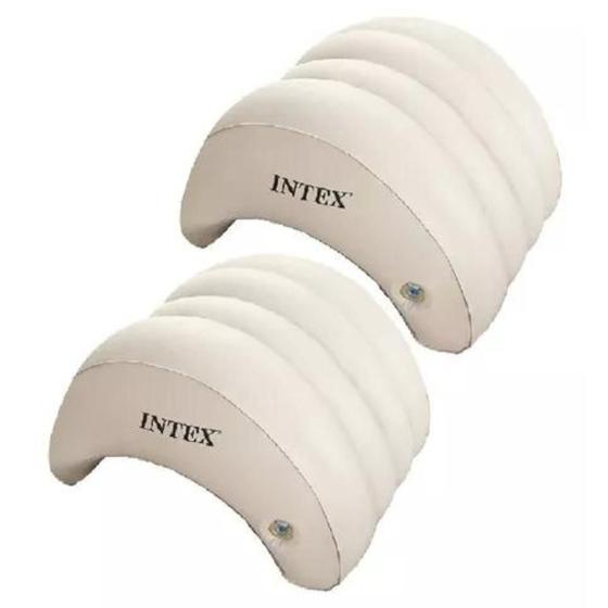 Imagem de Encosto apoio de cabeça inflável intex para spa 39x30x23cm 2un