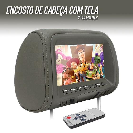 Imagem de Encosto Com Tela Lcd Unidade Cinza Agile 2012 2013 2014 2015 2016 7 Polegadas Dependente Replicação Visor Monitor