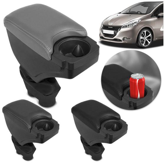 Imagem de Encosto Descanso de Braço Apoio Peugeot 208 2013 a 2020 Porta Objetos material sintético