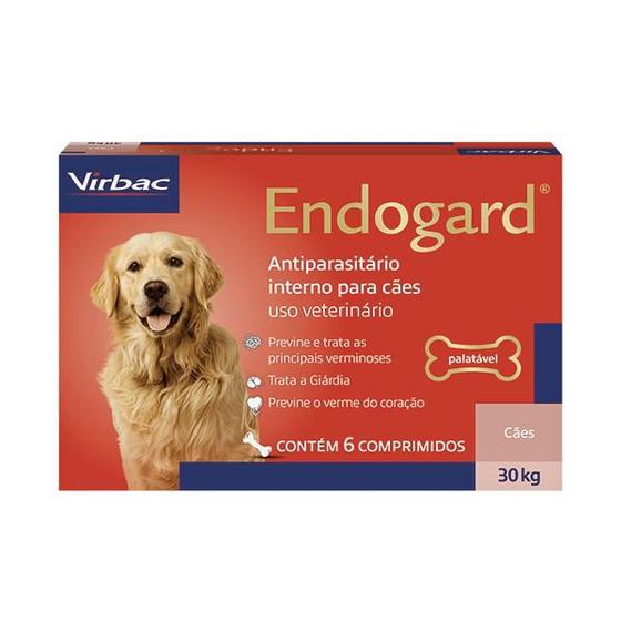 Imagem de Endogard Para Cães 30kg C/ 6 Comprimidos