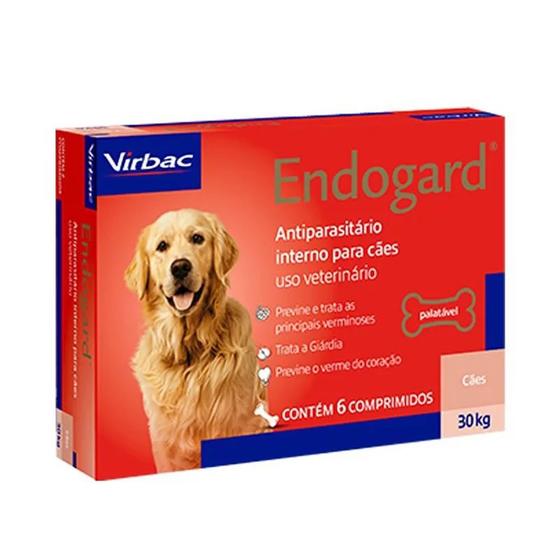 Imagem de Endogard Vermífugo Cães 30kg - C/ 6 Comprimidos Virbac