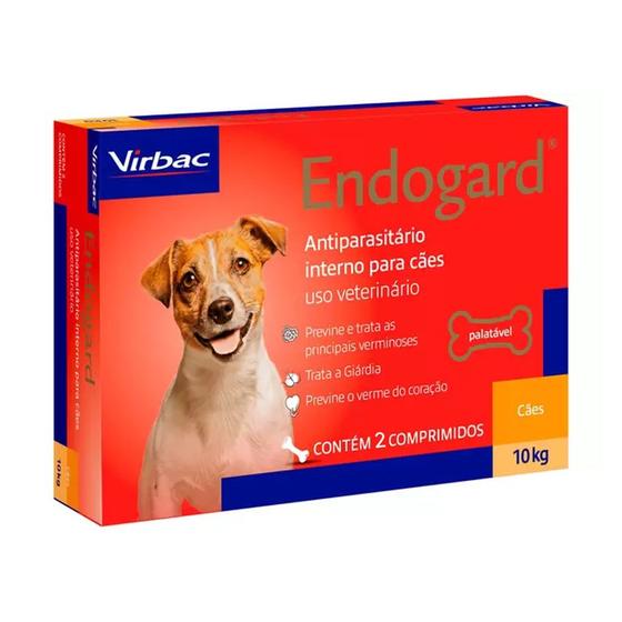 Imagem de Endogard Vermifugo Cães até 10 kg Caixa Com 02 Comprimidos