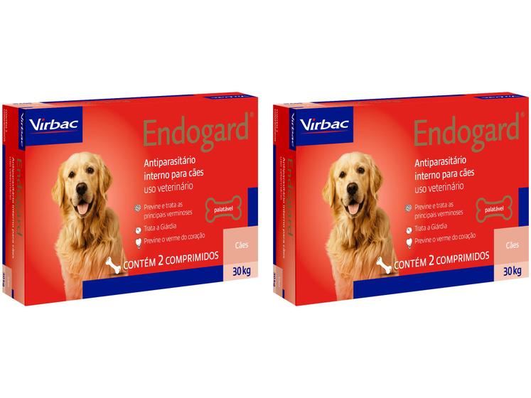 Imagem de Endogard Virbac Cães 30kg - 2 Comprimidos - 2 Unidades