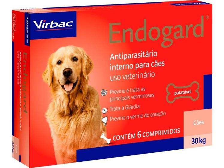 Imagem de Endogard Virbac Cães 30kg - 6 Comprimidos