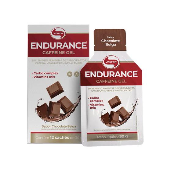 Imagem de Endurance Caffeine Gel (360g) 12 Sachês Chocolate Vitafor