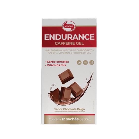 Imagem de Endurance Caffeine Gel - Sabor Chocolate Belga - 12 Sachês  Vitafor