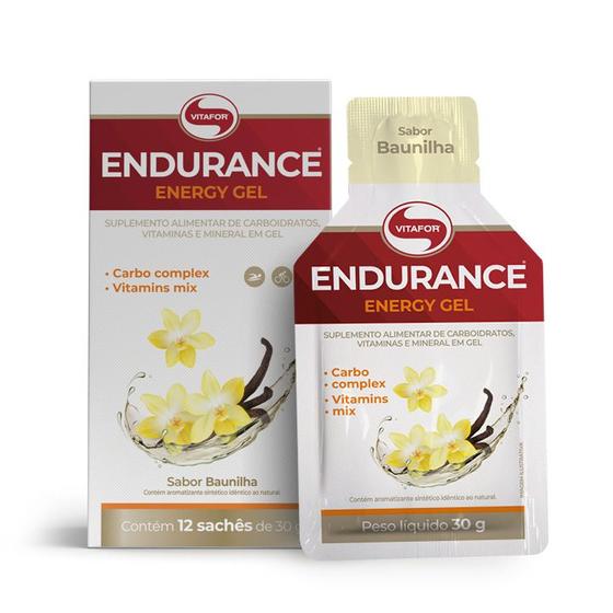 Imagem de Endurance Energy Gel Carboidrato de Rápida Absorção 12 Sachês 30g Vitafor