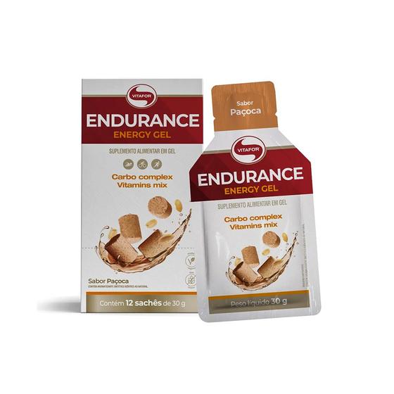 Imagem de Endurance Energy Gel Sabor Paçoca com 12 Sachês de 30g cada - Vitafor