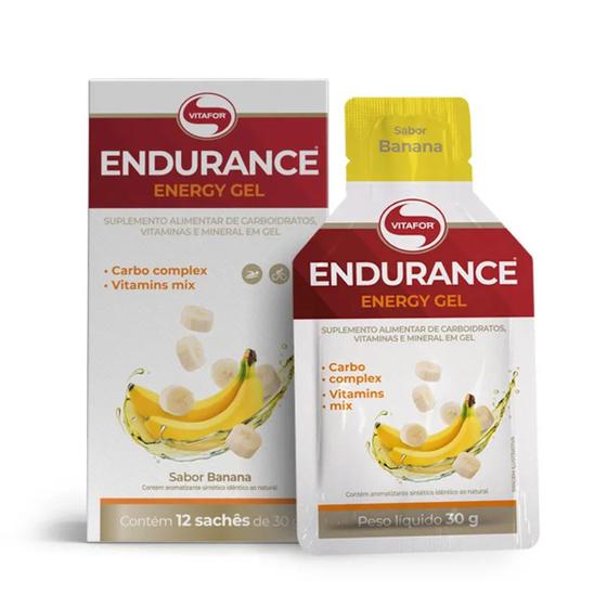 Imagem de Endurance Energy Gel Vitafor Caixa 12 Sachês Banana