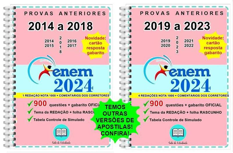 Imagem de Enem Provas 2014 a 2023 Gabarito Oficial