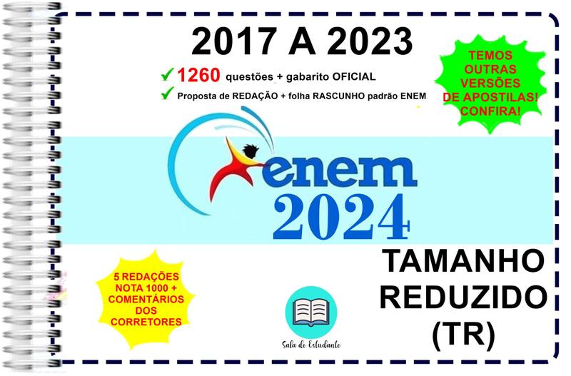 Imagem de Enem TR Provas 2017 a 2023 Gabarito Oficial