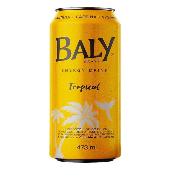 Energético Baly Tropical Lata 473ml - Embalagem com 6 Unidades - Baly ...