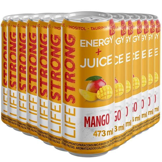 Imagem de Energético Life Strong Energy Drink 12 Unidades Mango
