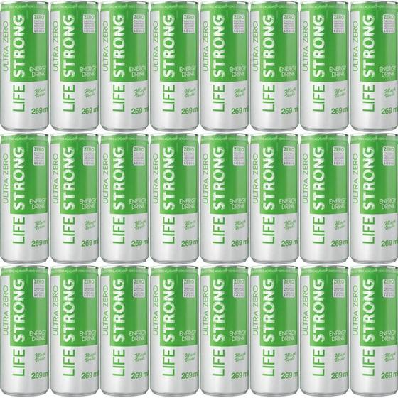 Imagem de Energético Life Strong Energy Drink 24 Unidades Maça Verde