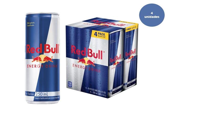 Imagem de Energetico Red Bull 250ml - 4 unidades