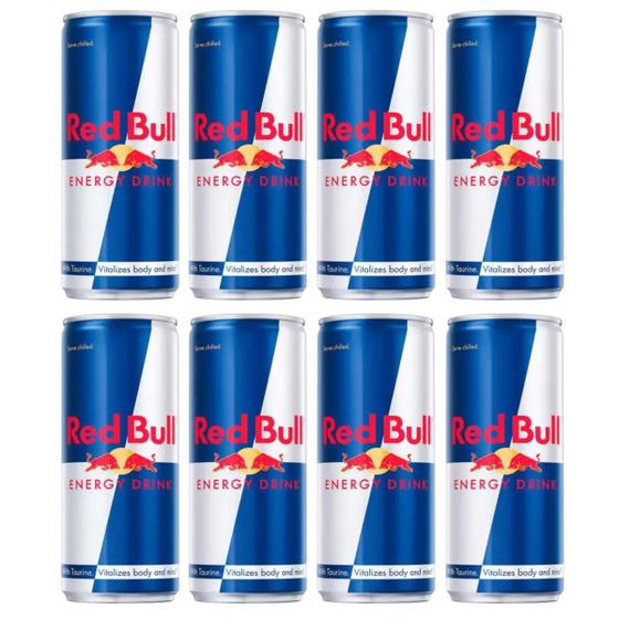 Imagem de Energético Red Bull Energy Drink Lata 250Ml Caixa Com 8 Und