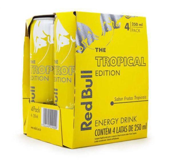 Imagem de Energético Red Bull Tropical Edition - 4 Unidades De 250Ml