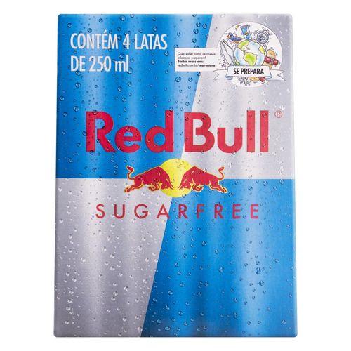 Imagem de Energético Red Bull Zero Açúcar - Lata C/ 250 Ml - Pack C/ 4 Und