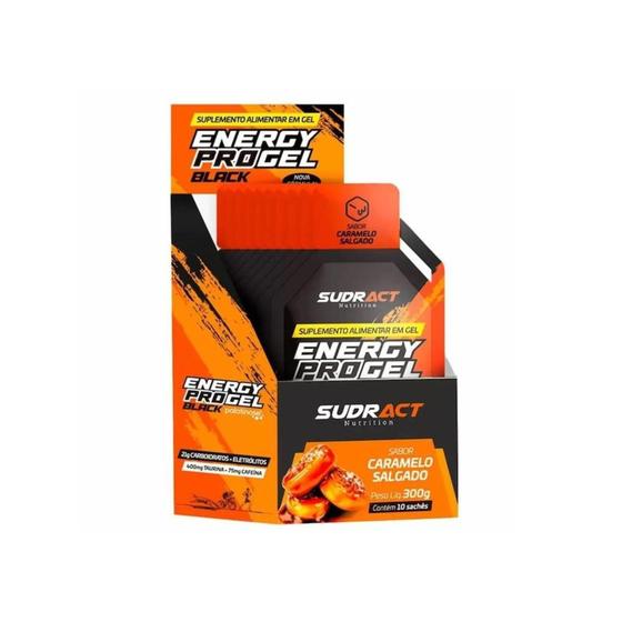 Imagem de Energy pro gel black caramelo salgado 300g 10 saches sudract