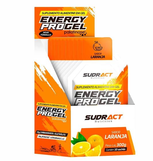 Imagem de ENERGY PRO GEL SUDRACT - 10 sachês de 30g cada - LARANJA