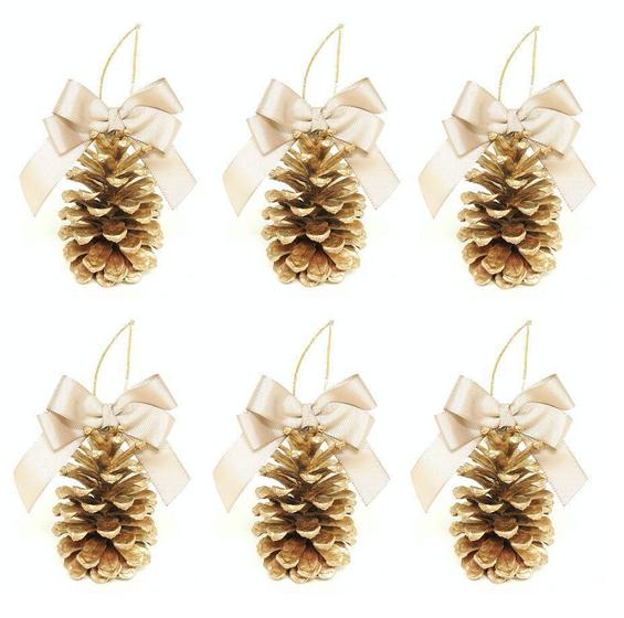 Enfeite Árvore De Natal Mini Pinha Dourada Decoração Natalina - rosa mix -  Decoração de Natal para Casa - Magazine Luiza