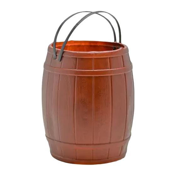Imagem de Enfeite Barril de Plástico Marrom - 30cm x 20cm