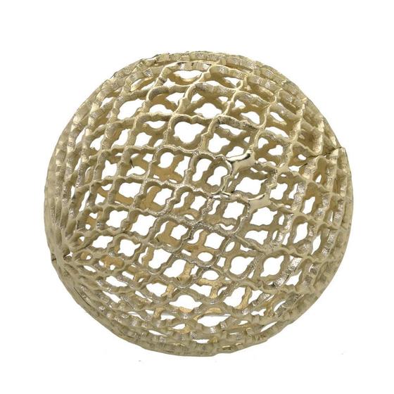 Imagem de Enfeite Bola Decorativa Em Aluminio Dourada 20 Cm