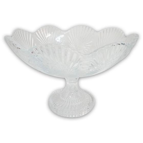 Imagem de Enfeite Centro De Mesa Com Suporte 21Cm Vidro Cristal Cromus